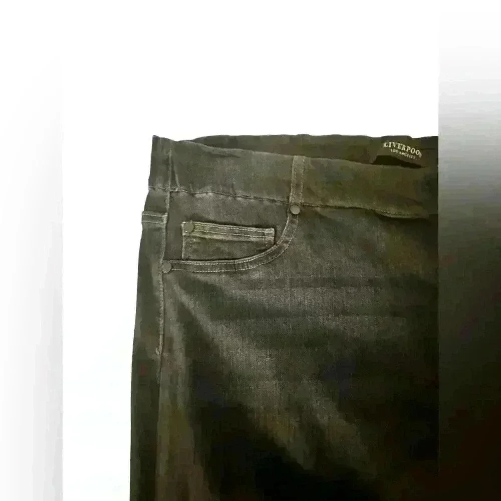 18 W Ankle/crop Liverpool Pull-on Jeggings in Black - Picture 4 of 12